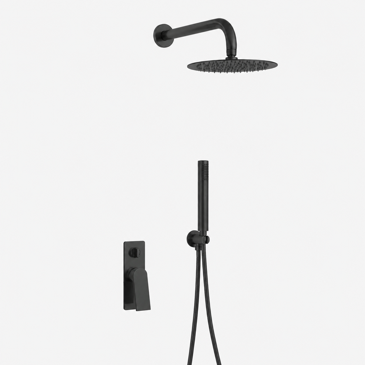 SVEN-Kit incasso completo con braccio a muro, soffione INOX Ø 25 cm, kit doccia.