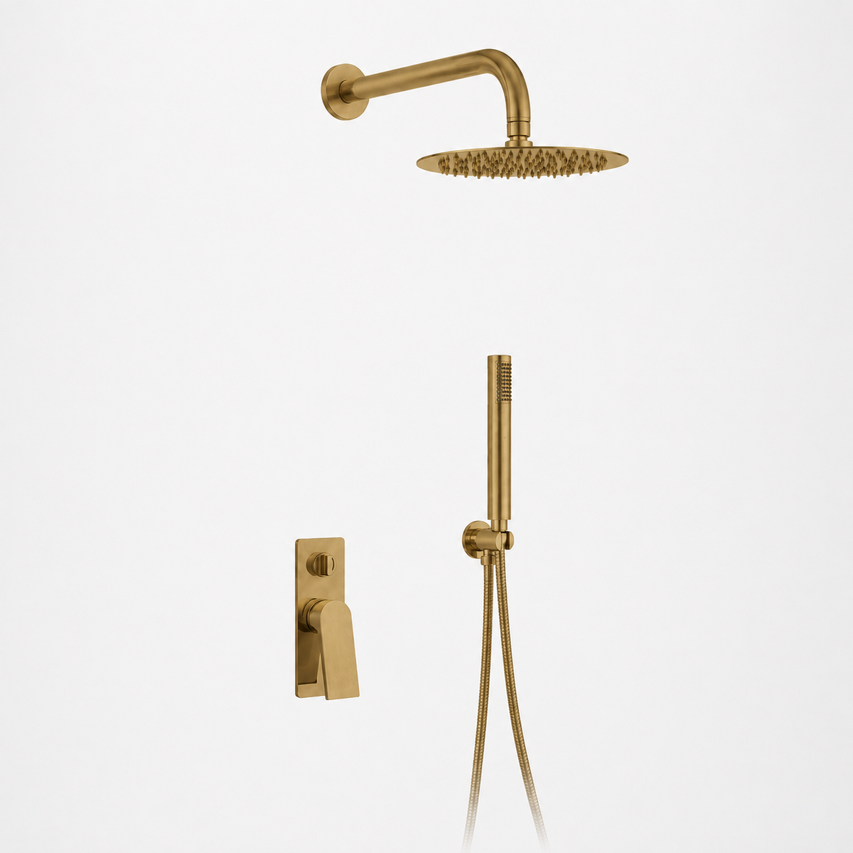 SVEN-Kit incasso completo con braccio a muro, soffione INOX Ø 25 cm, kit doccia.
