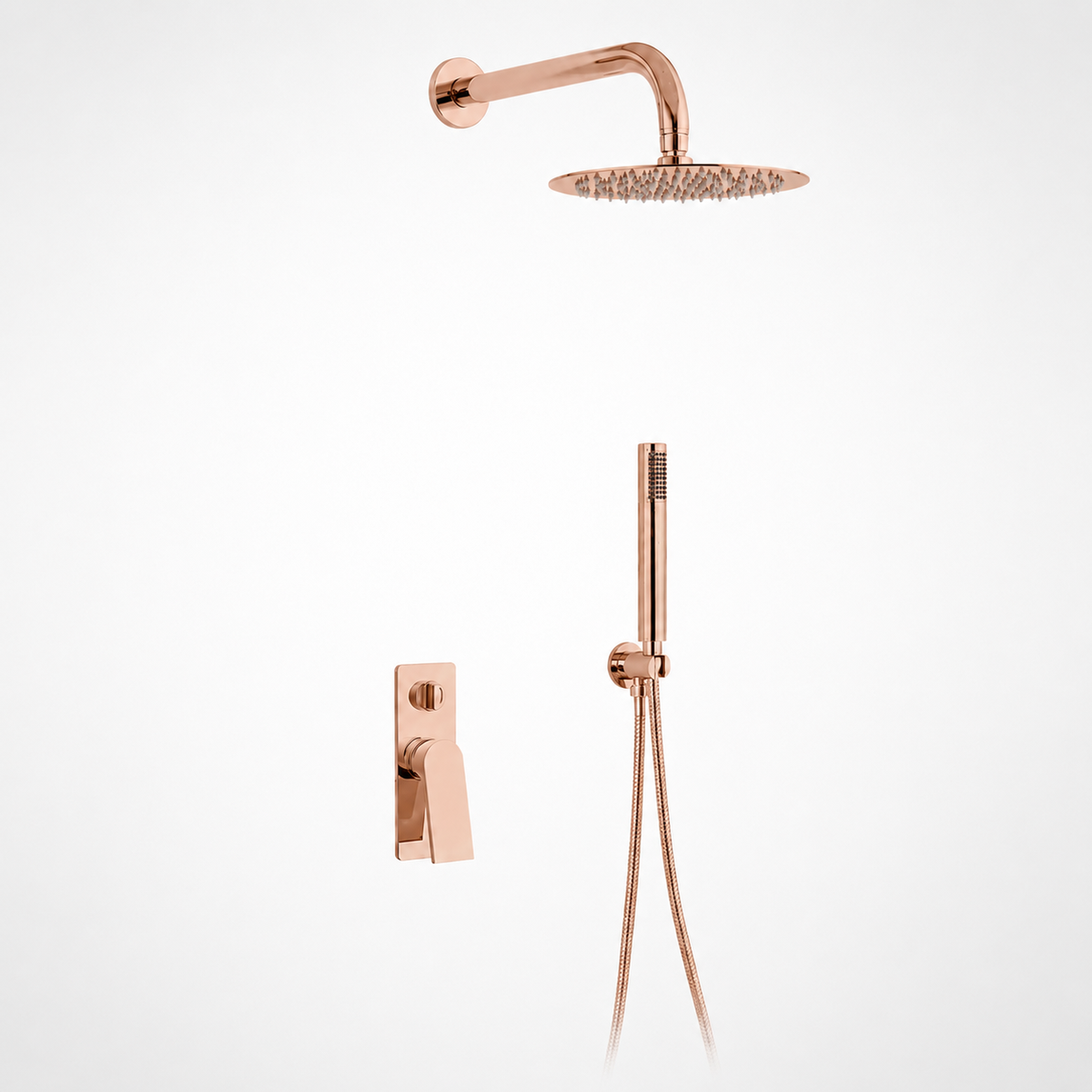 SVEN-Kit incasso completo con braccio a muro, soffione INOX Ø 25 cm, kit doccia.