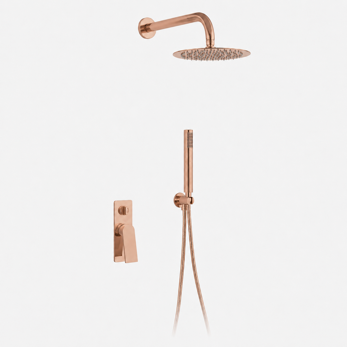 SVEN-Kit incasso completo con braccio a muro, soffione INOX Ø 25 cm, kit doccia.